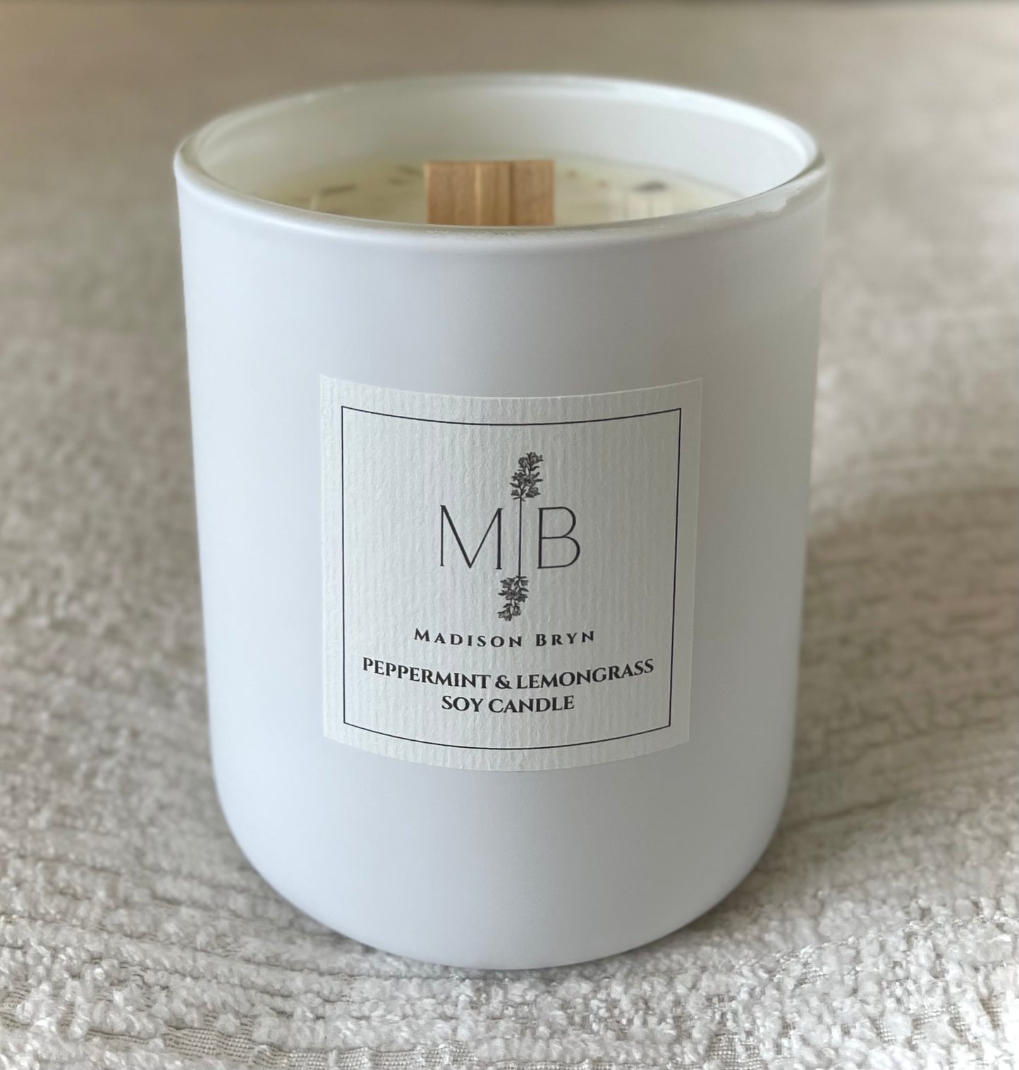 Peppermint & Lemongrass Soy Candle